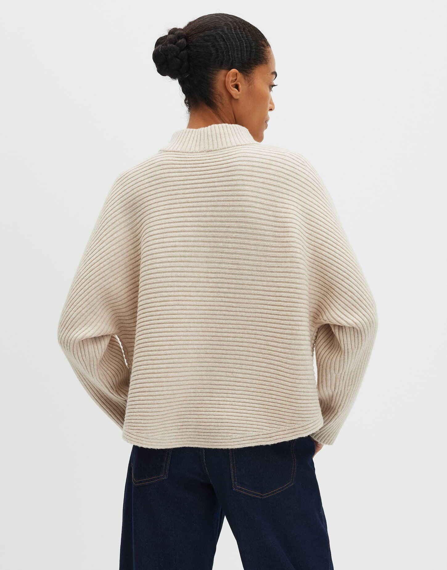 someday Strickpullover TIALDA Regular mit Rippstruktur lockere Passform, ovaler Schnitt, Rippstruktur, formstabil