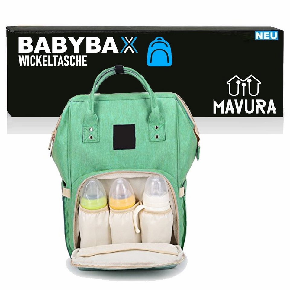 MAVURA Wickeltasche BABYBAX Babytasche Wickelrucksack Pflegetasche Baby  Windelrucksack, Mamatasche Babyrucksack wasserdicht