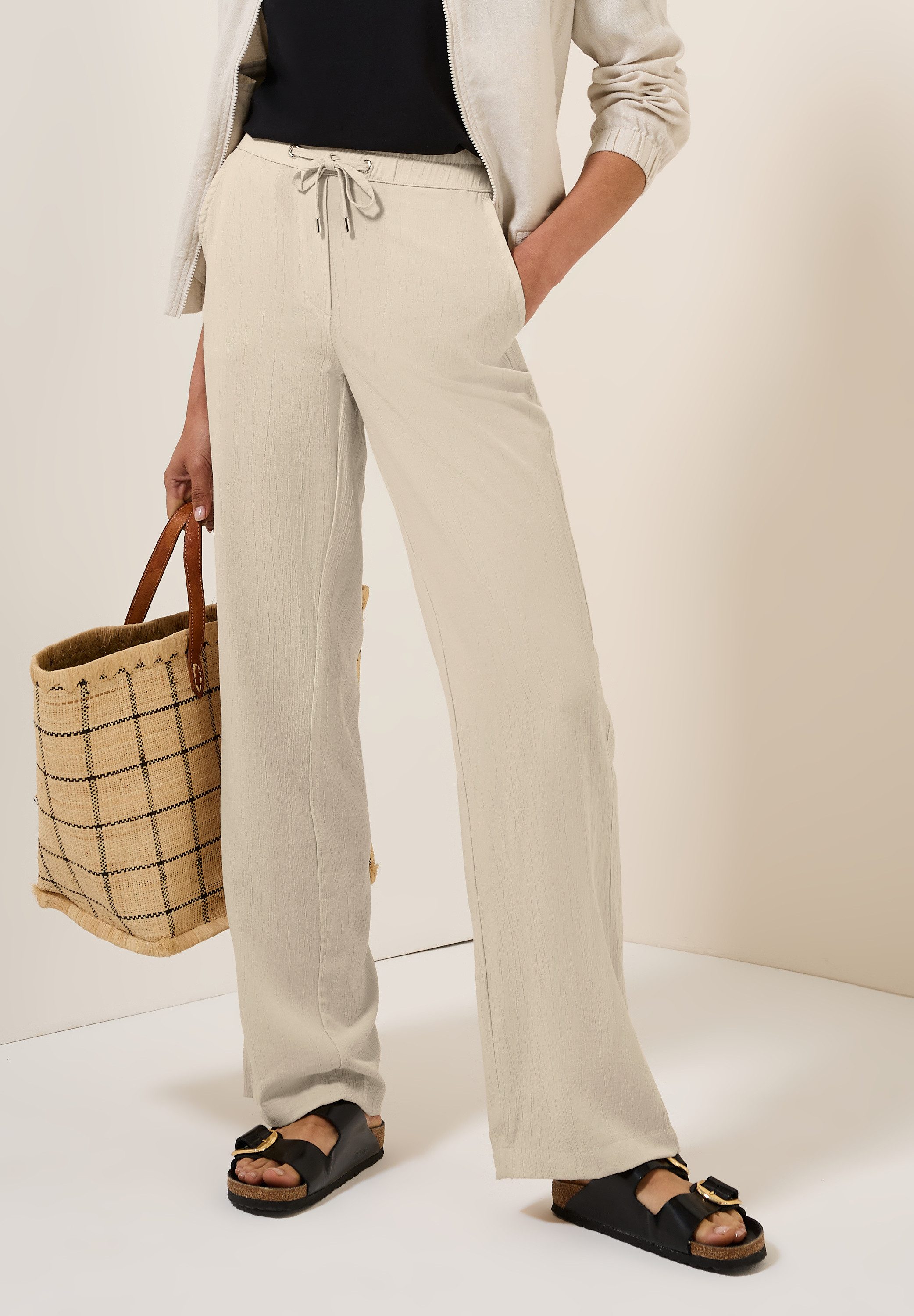 CECIL Stoffhose Style Neele Sommerhose mit elastischem Bund und Tunnelzug günstig online kaufen