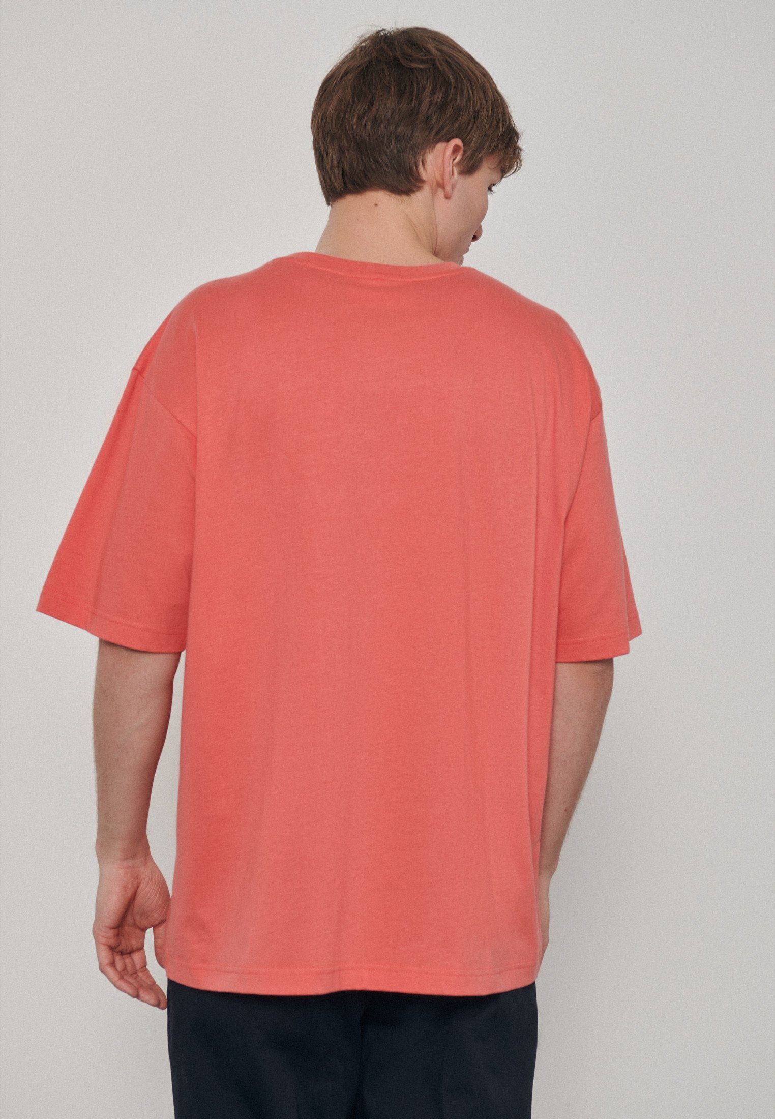 seidensticker Rosa/Pink Uni T-Shirt Studio Rundhals studio Kurzarm