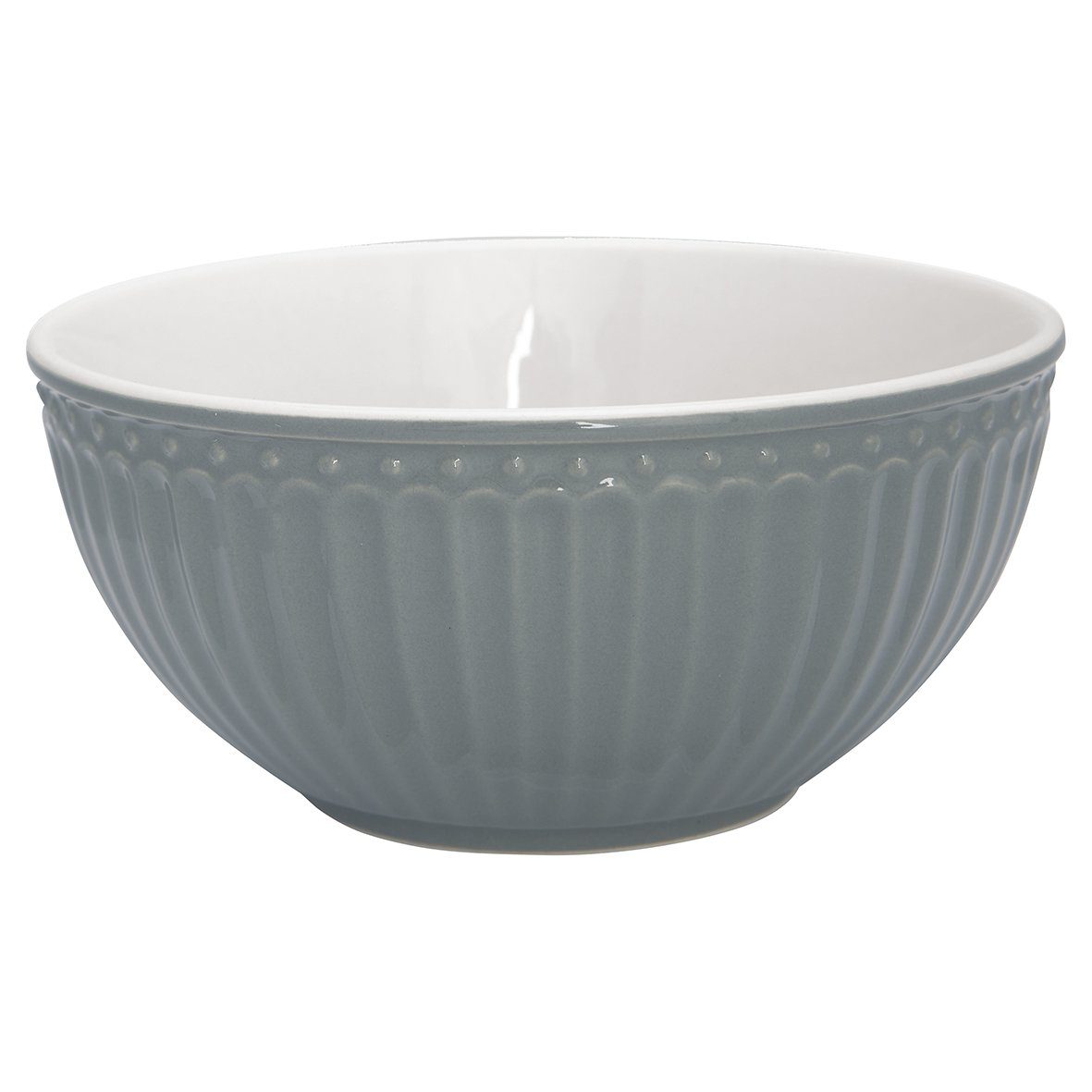 Greengate Schale Alice Cereal Bowl stone grey 7 cm, Porzellan, (Schüsseln & Schalen)