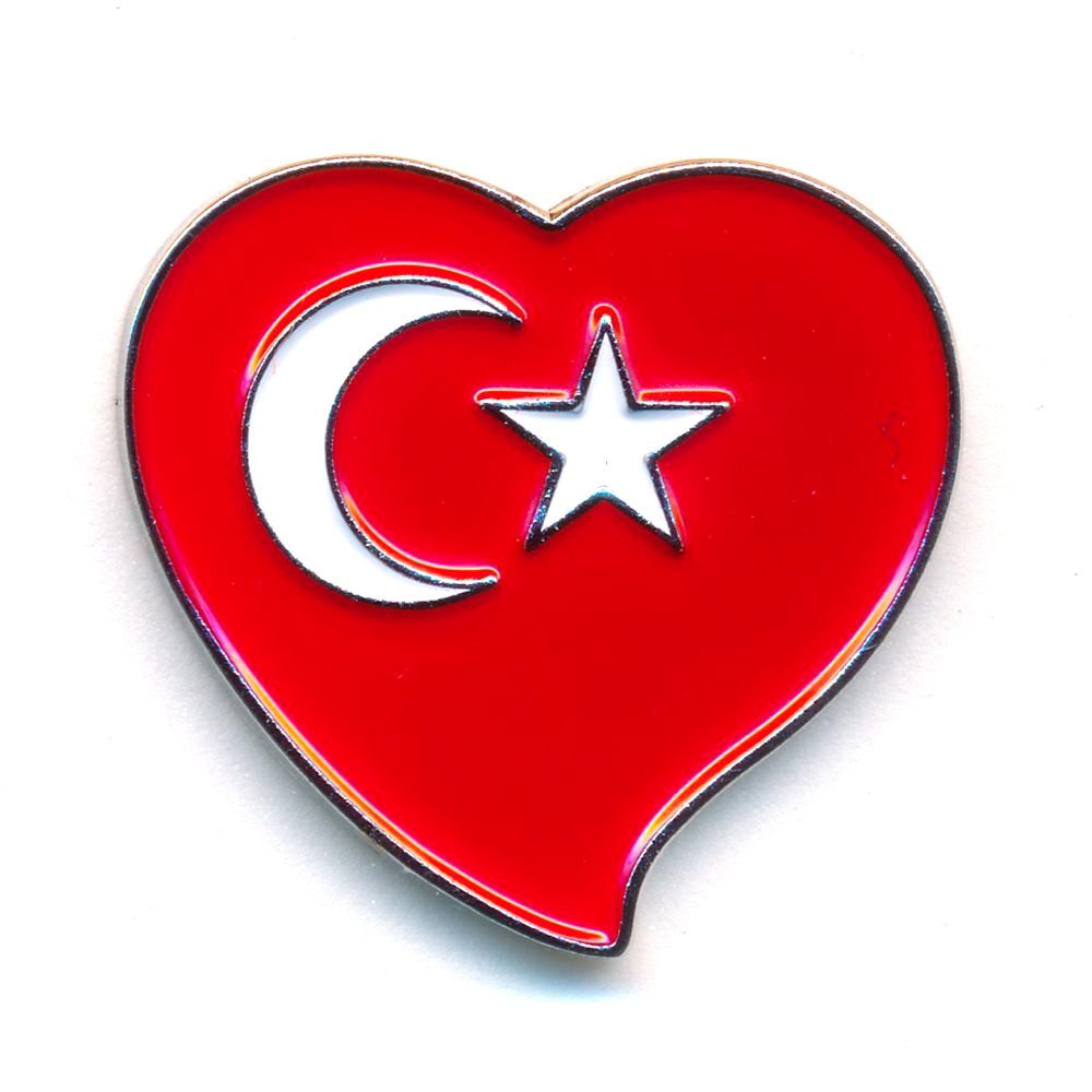 hegibaer Pins Türkei Herz Flagge Ankara Patrioten Flag Anstecker 0028 (1-tlg), edel und exklusiv