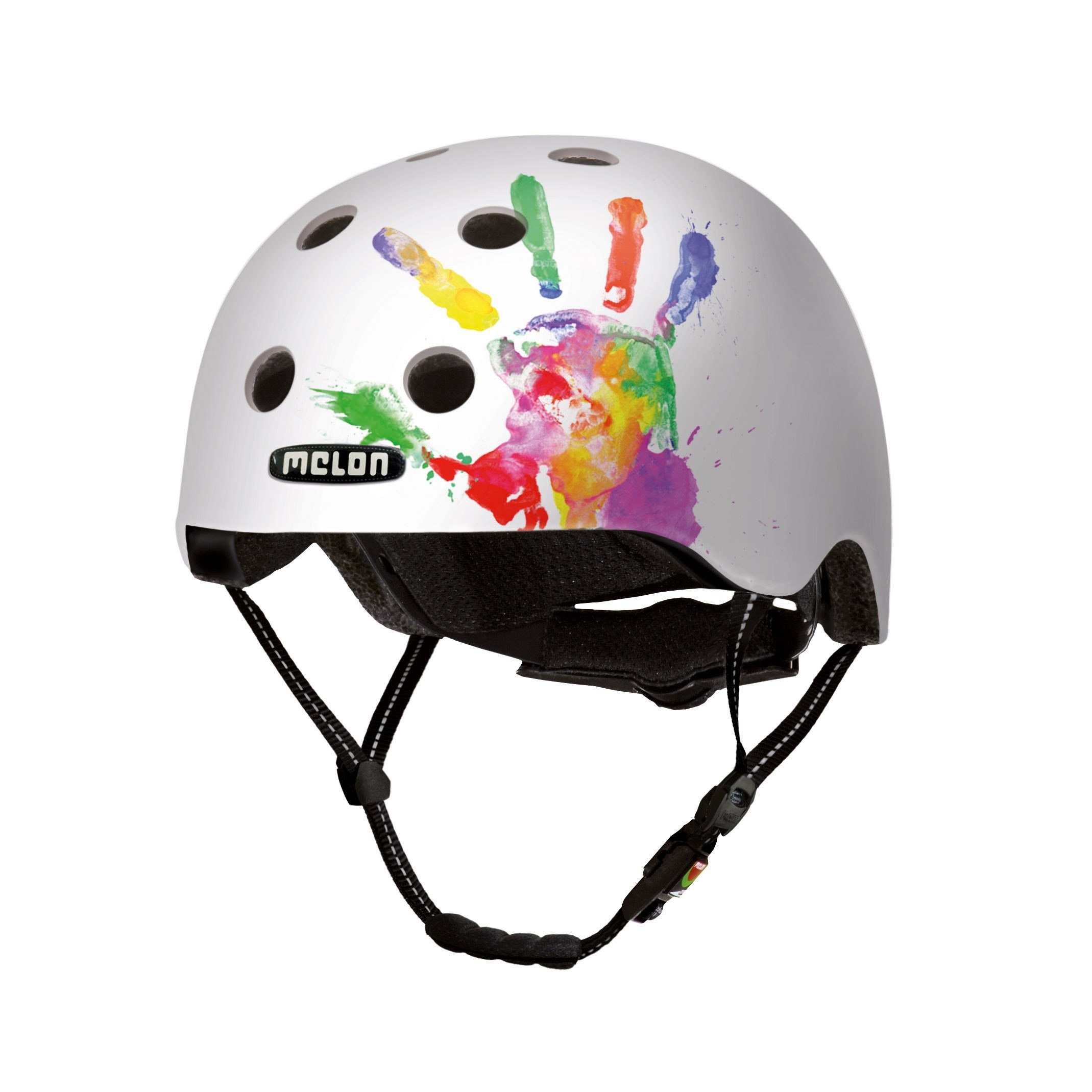Melon Fahrradhelm Handprint (matte), super leicht, Magnetverschluss, größenverstellbar, mehr als 50 Designs