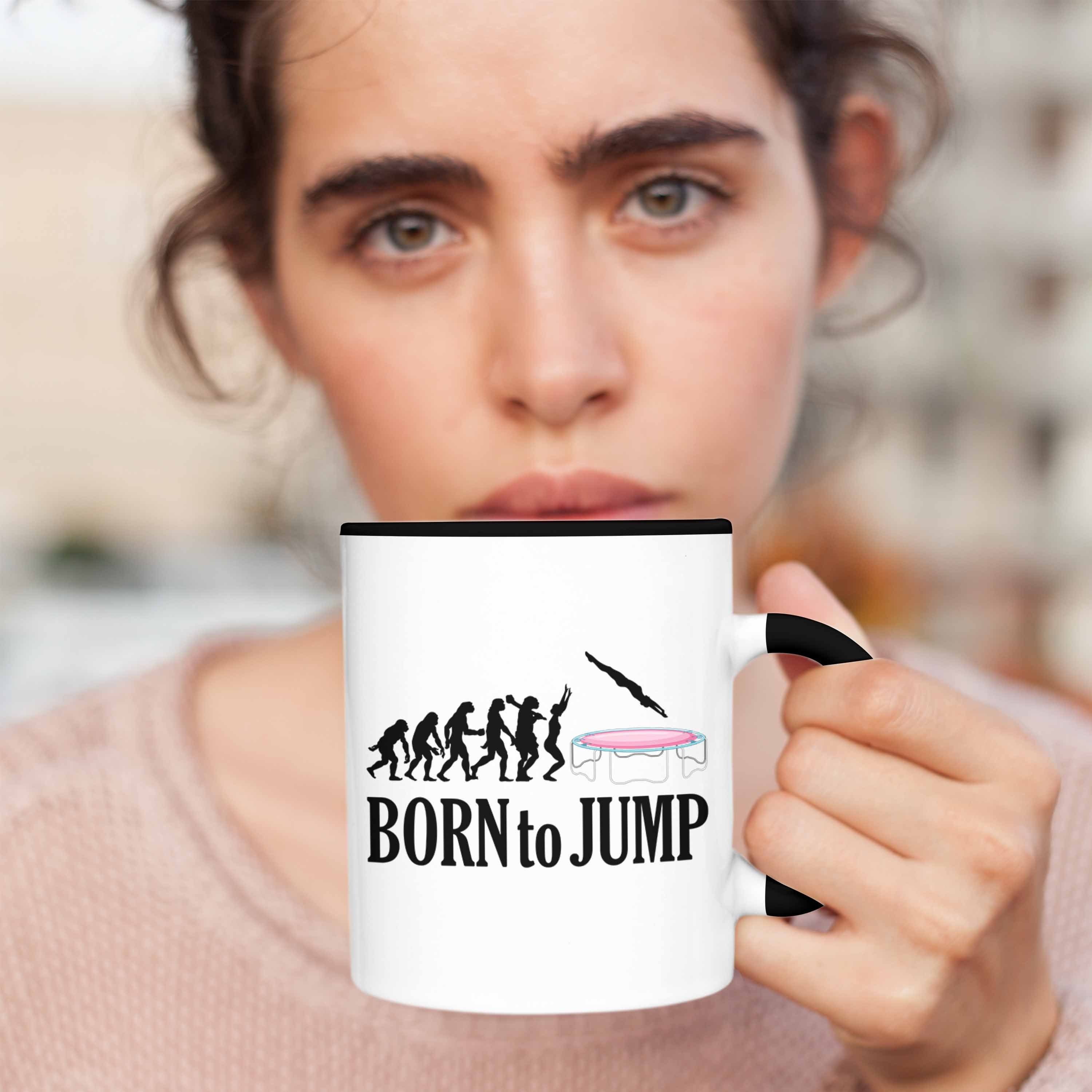 Born Frauen Tasse Tasse To Schwarz Jump Trendation Trampolin Mädchen Fitness Geschenk
