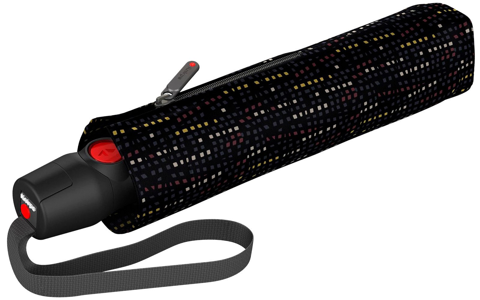 Knirps® Taschenregenschirm T.200 Duomatic mit leichtgängiger Auf-Zu-Automatik, mit modernem Muster - chianti