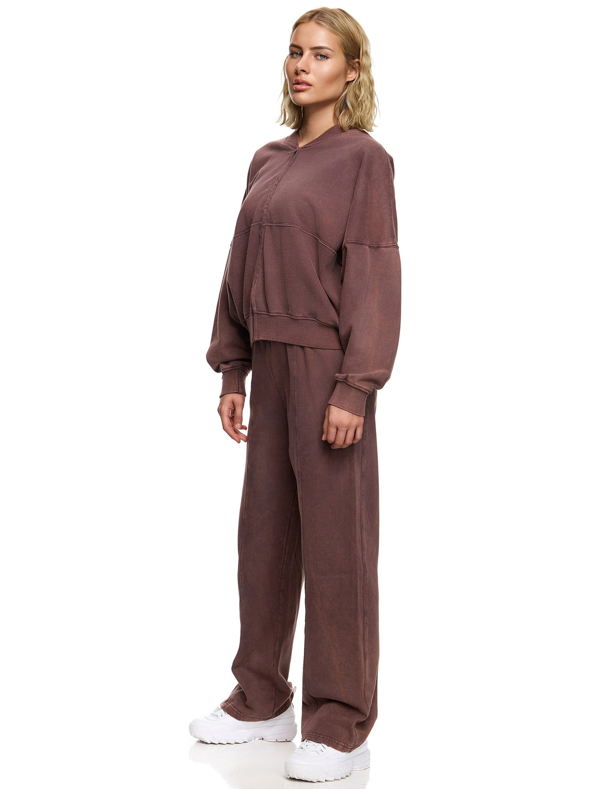 Worldclassca Jogginganzug Worldclassca Oversize Washed Jogginganzug Wide Leg Jogger Sweatjacke, STONE WASHED VINTAGE SPORTANZUG SUIT HOSE ZIP BOMBER SWEATJACKE