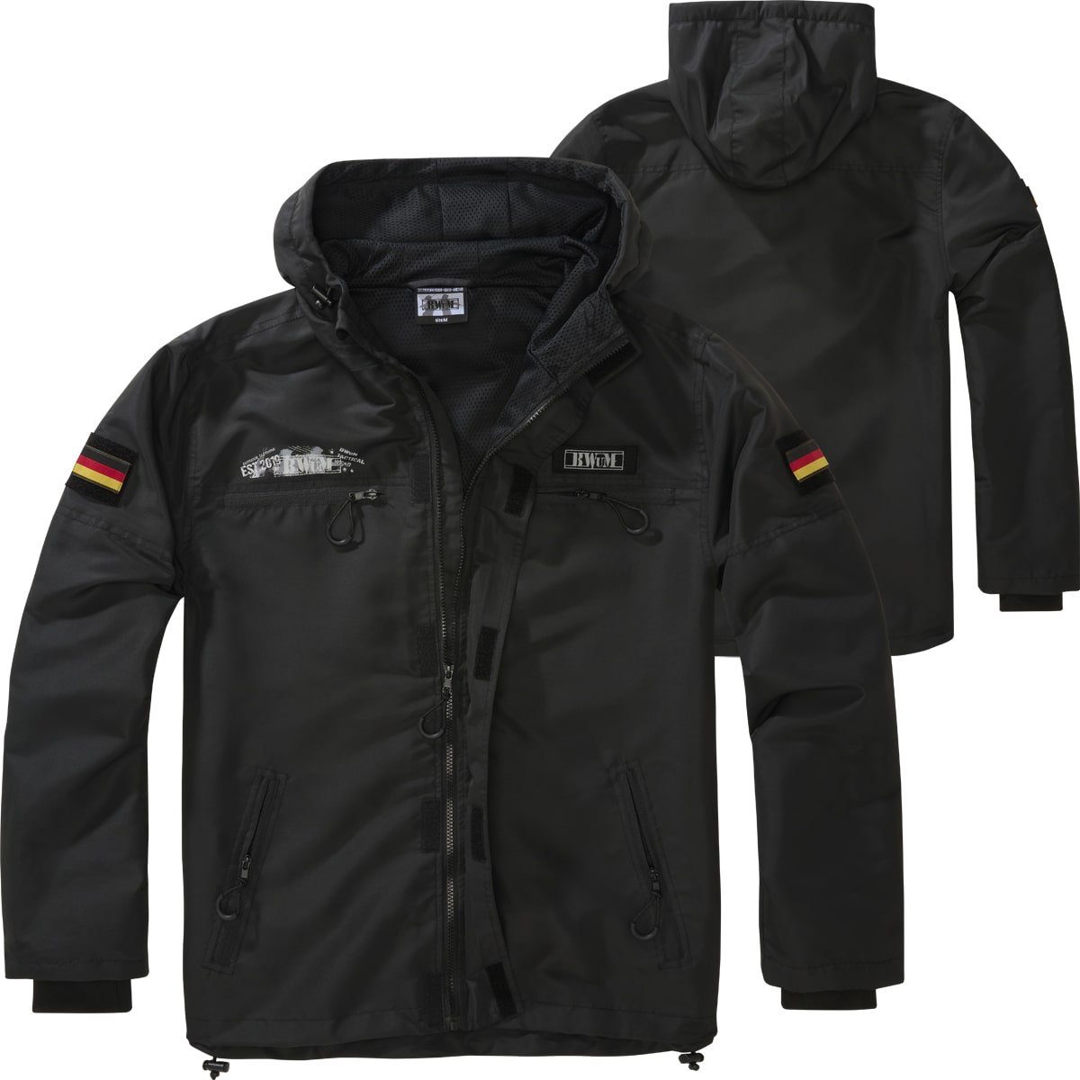 BWuM Windbreaker BWuM Tactical Windbreaker Zipper Sommer + Patch & Flaggen