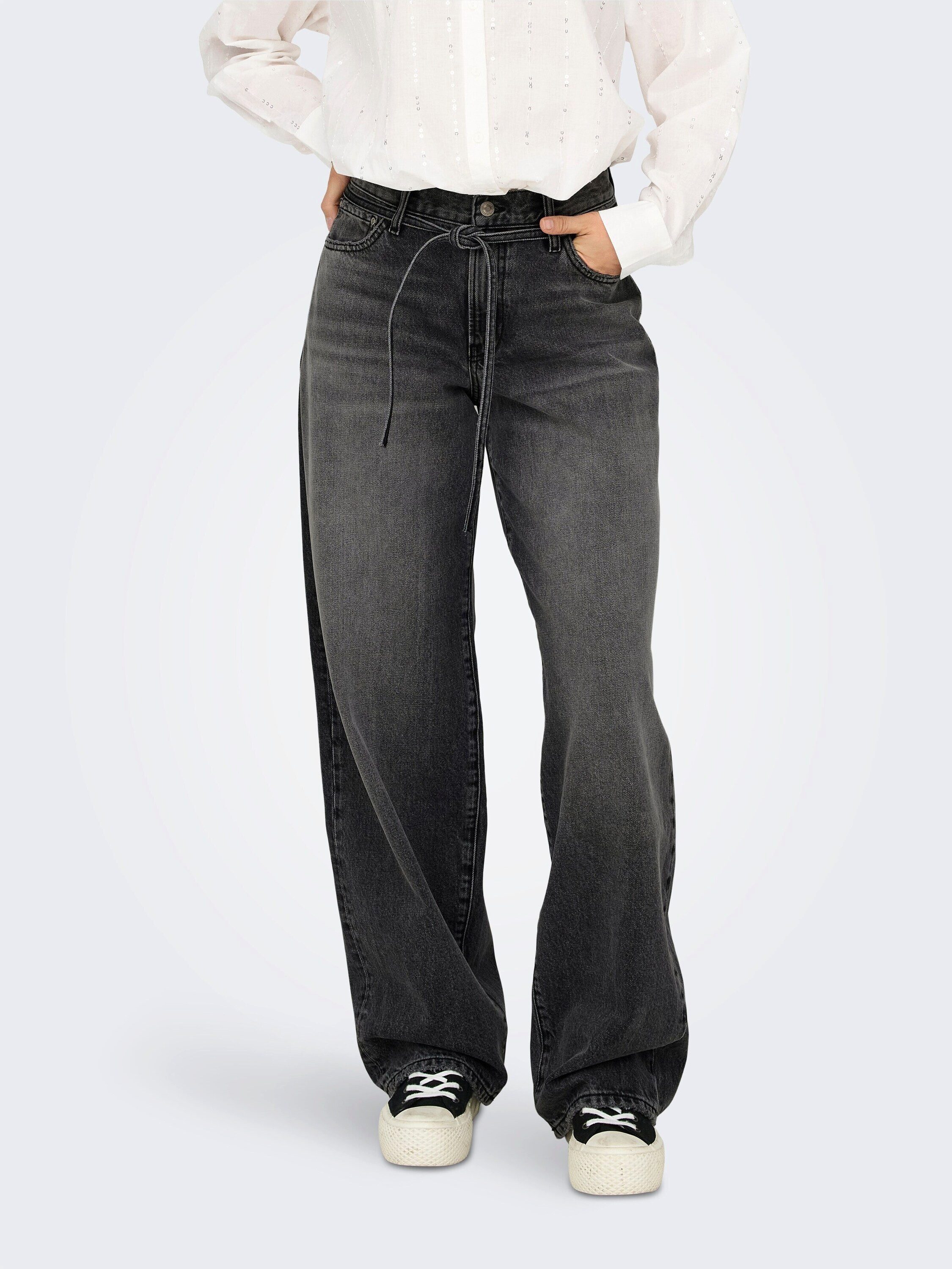 ONLY Weite Jeans ONLGianna (1-tlg) Plain/ohne Details günstig online kaufen