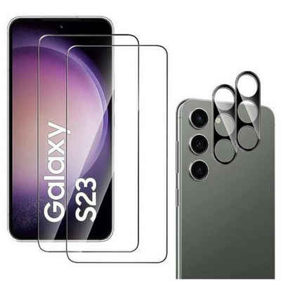 SmartUP 2X 3D Schutzglas für Samsung Galaxy S23 (Display + Kamera) Panzerfolie, Displayschutzglas