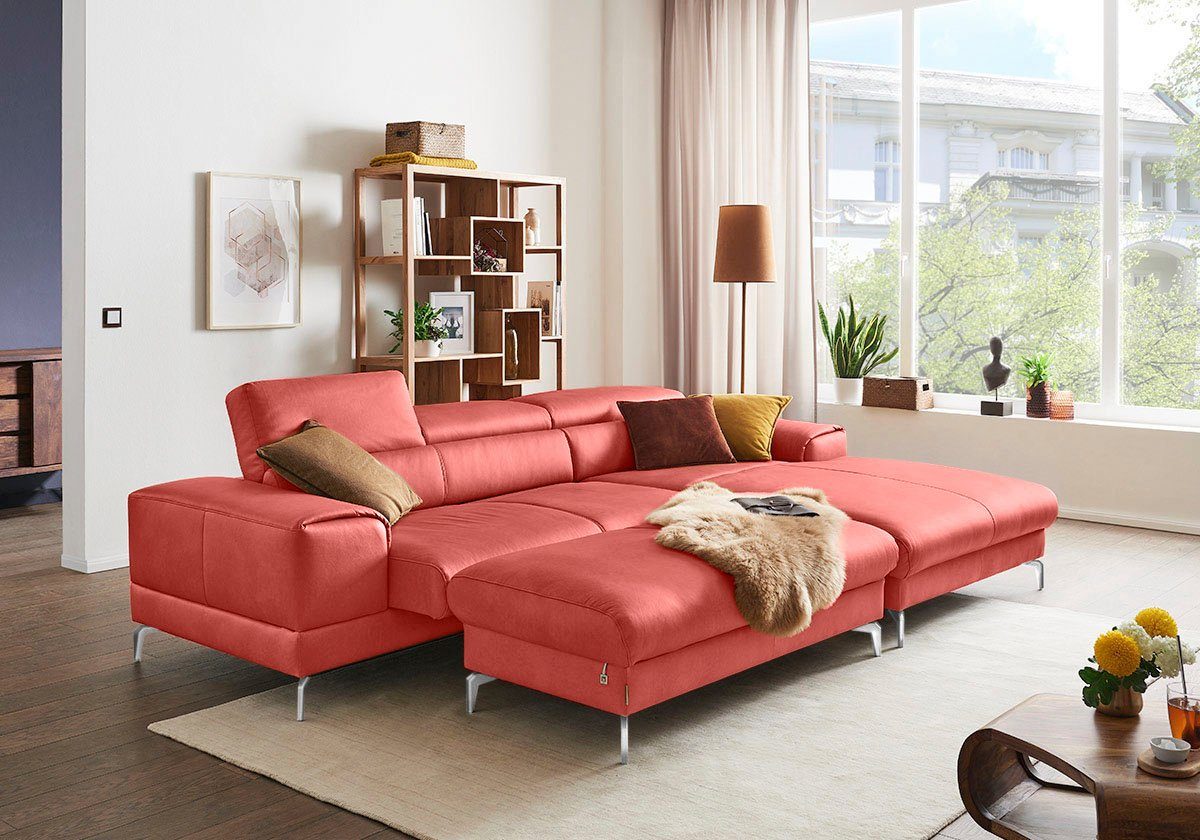 W.SCHILLIG Polsterhocker piedroo, Füße in Chrom günstig online kaufen