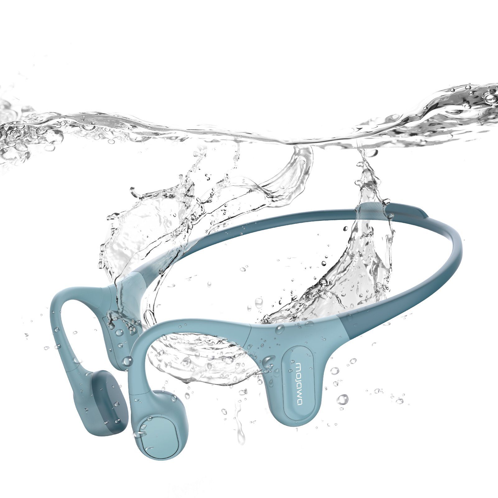Ulife MOJAWA- Run Plus Knochenschall-Kopfhörer, Wasserdicht nach IP68 Bluetooth-Kopfhörer (Bluetooth, 32 GB MP3-Speicher, mit Mikrofon) Blau