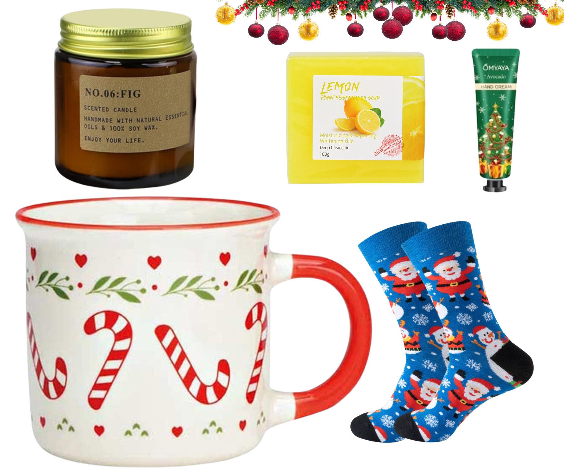 Quality Elegance Pflege-Geschenkset Luxus Weihnachts Geschenkset für Frauen & Männer, 5-tlg.