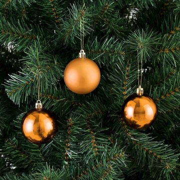 Deuba Weihnachtsbaumkugel (54 St), Weihnachtskugeln 54er Set Weihnachtsbaumkugeln Weihnachtsdeko matt