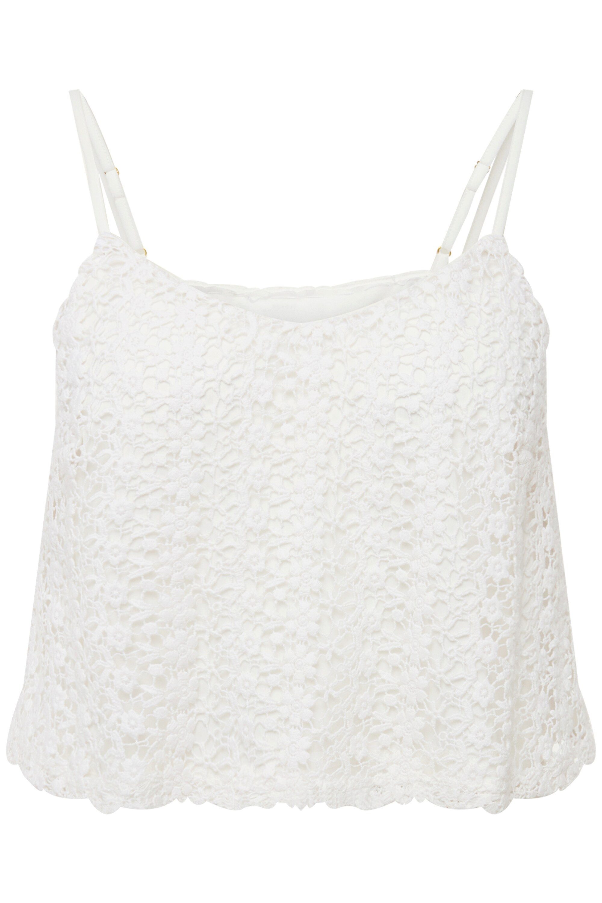 Studio Untold Spitzenbluse Blusentop cropped Häkelspitze günstig online kaufen