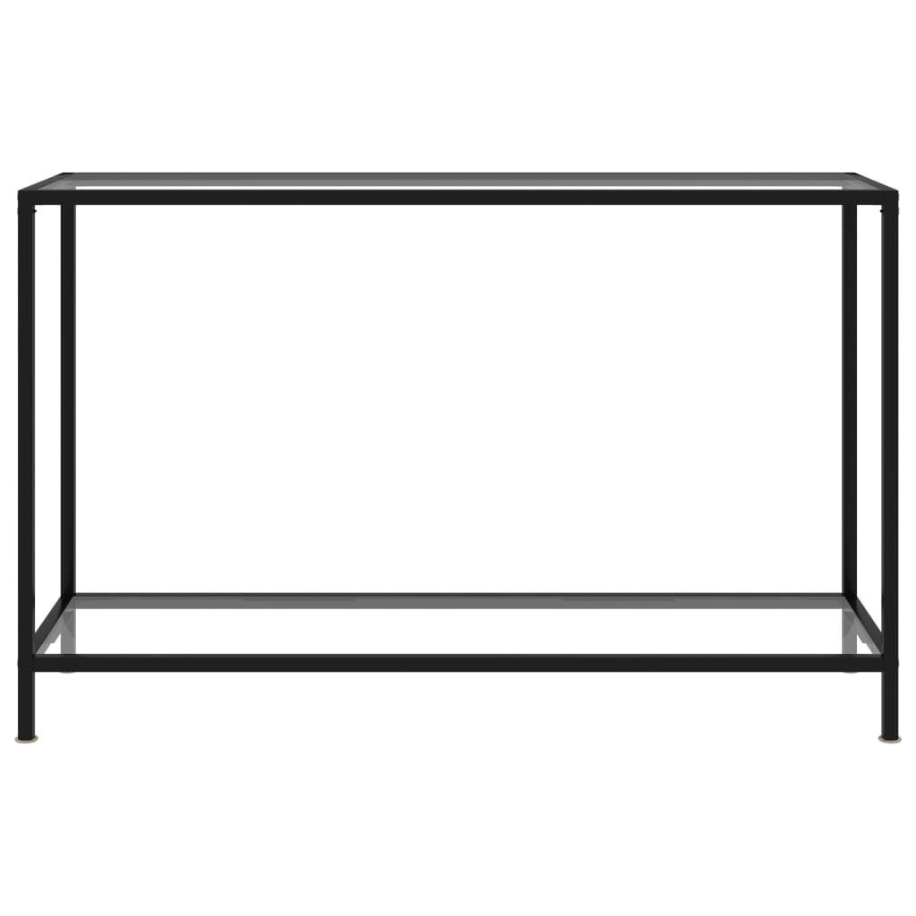 Andernach (LxBxH: möbelando cm), Glasböden mit Transparent in aus Stahl 120x35x75 und Beistelltisch Schwarz