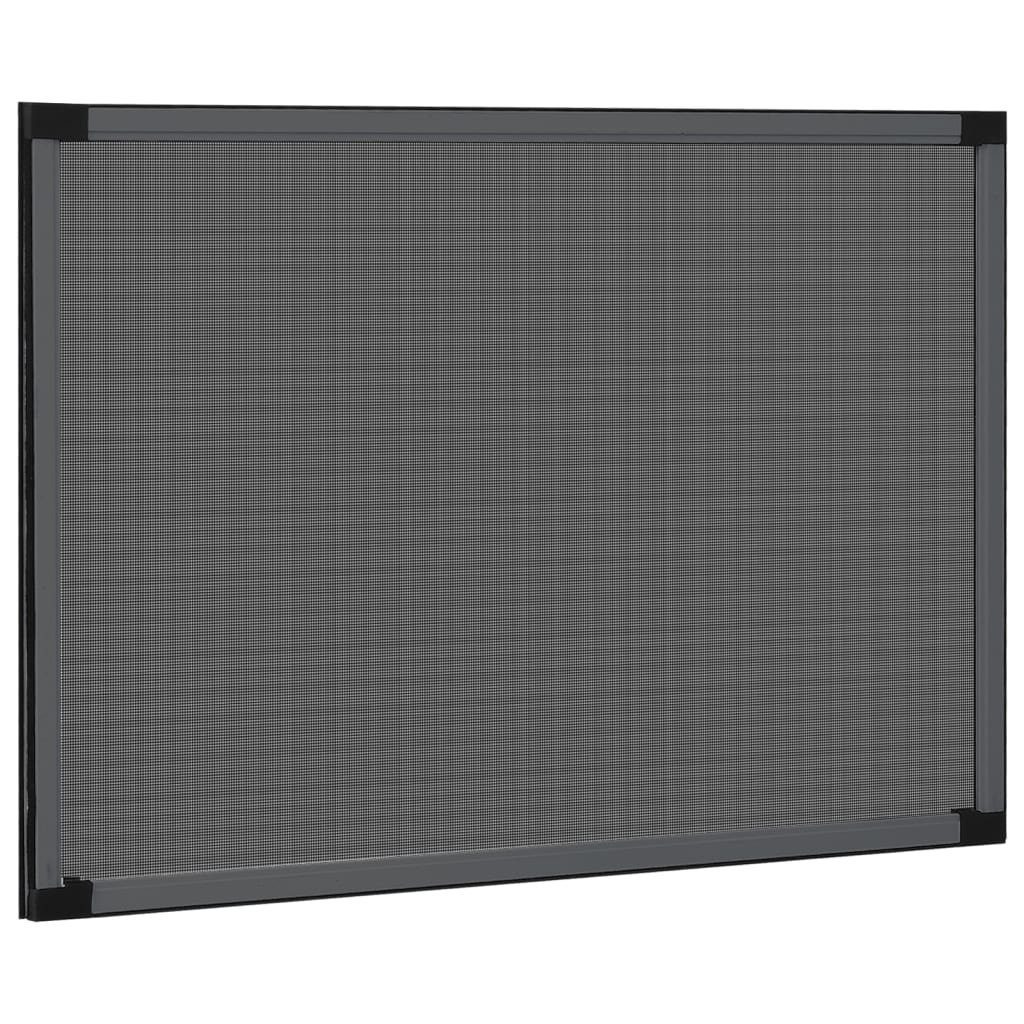 vidaXL Insektenschutz-Vorhang Ausziehbarer Insektenschutz für Fenster Anthrazit (75-143)x50cm