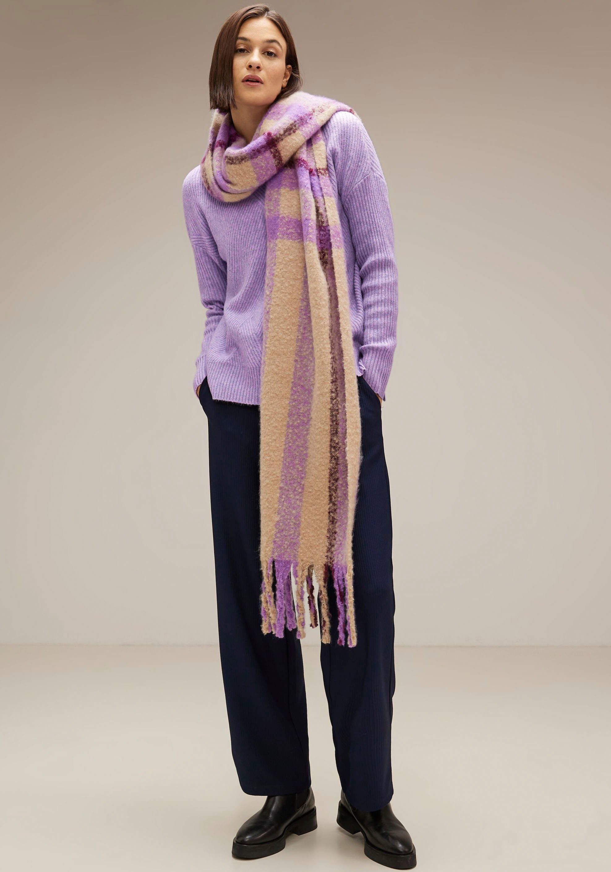 in soft lilac Strickpullover STREET ONE pure Unifarbe