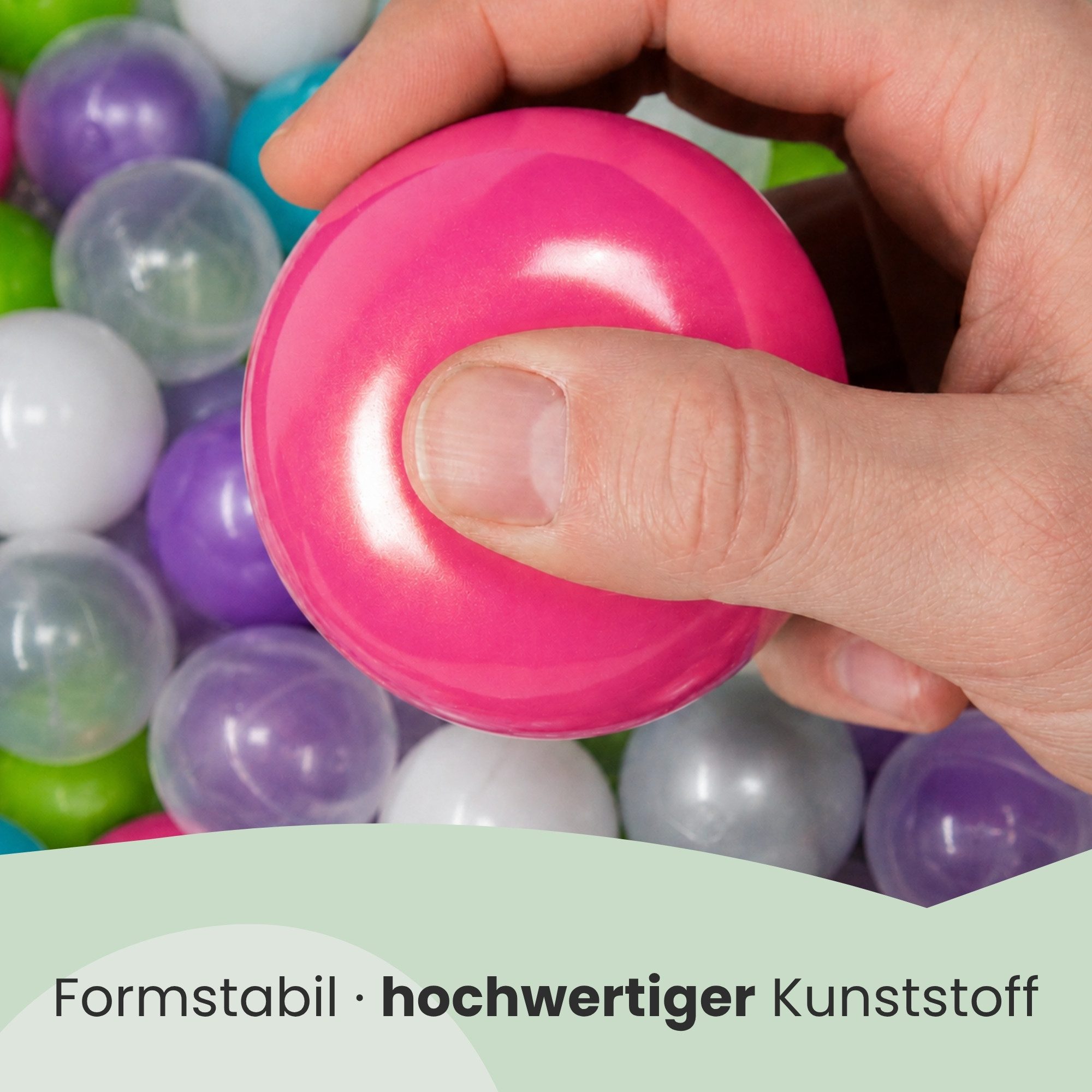 LittleTom Bällebad-Bälle Baby - 350 Bunte Bälle fürs Bällebad - Geprüfte Spielbälle für Kinder (350-St), Ab dem 1. Tag: Babybälle zum Greifen - Plastikbälle für den Bällepool