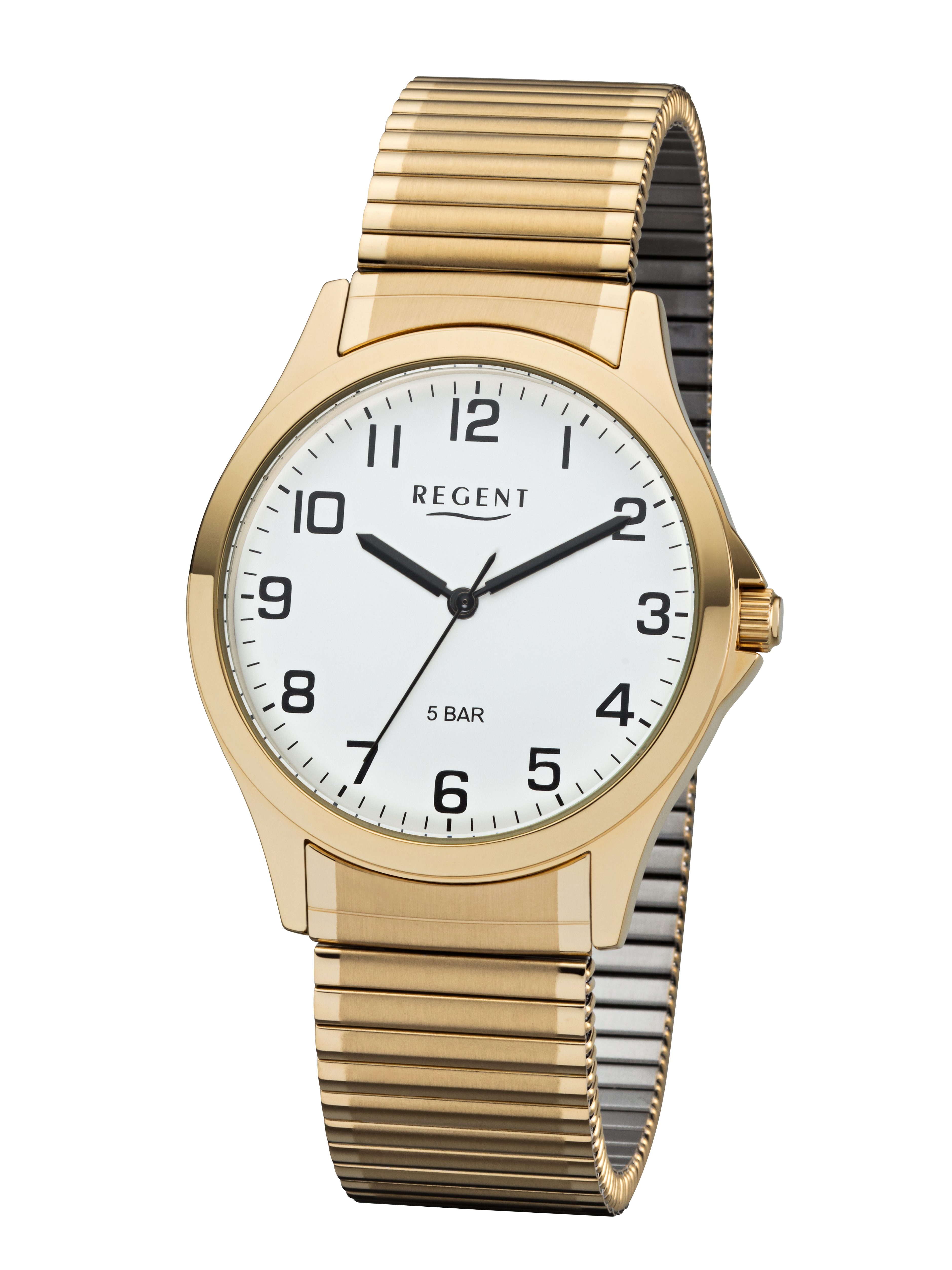 Regent Quarzuhr W-0013 - 1830.39.99, Armbanduhr, Herrenuhr, Edelstahlarmband, analog