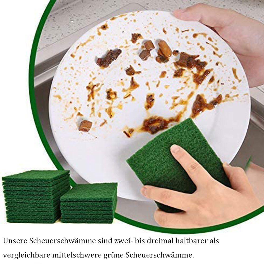 Juoungle schwämme, Stück 40 Schrubber Küchenschrubber Geschirr für Scheuer Polierschwamm