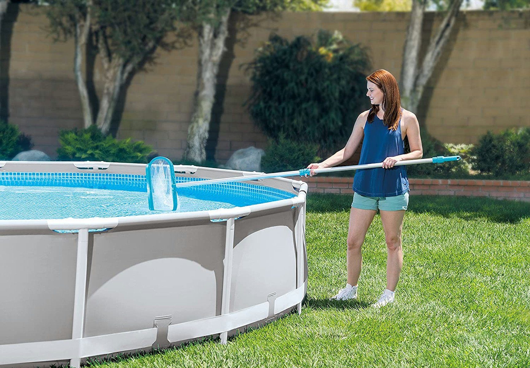 Intex Pool 29051 - Pool Rechen + Alu-Teleskopstab 29055 (279cm)