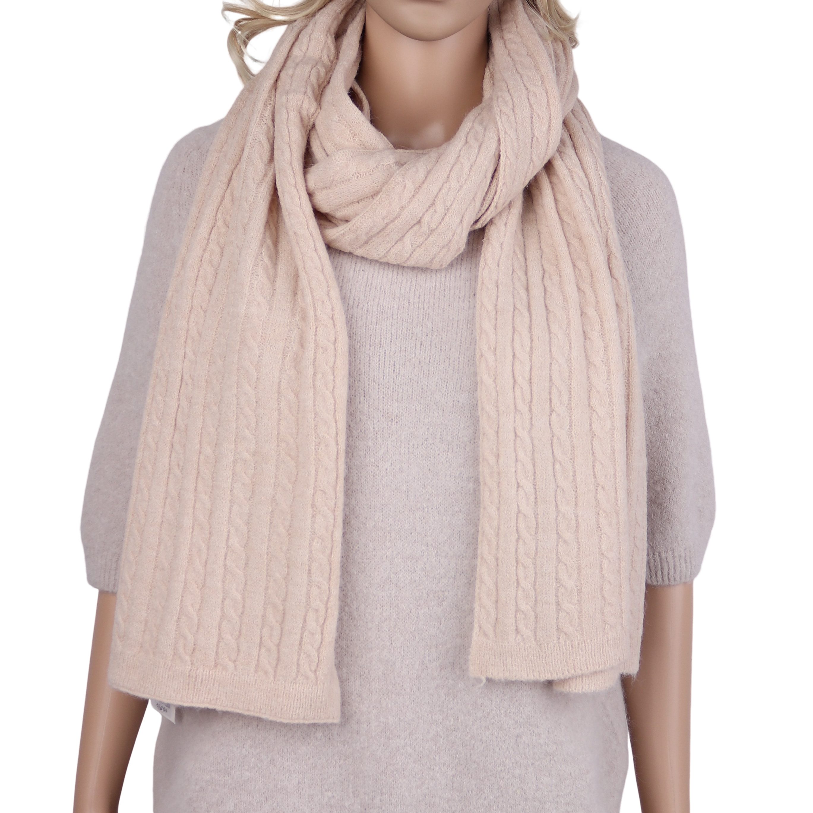 MIRROSI Strickschal Damen Schal mit Zopfmuster günstig online kaufen