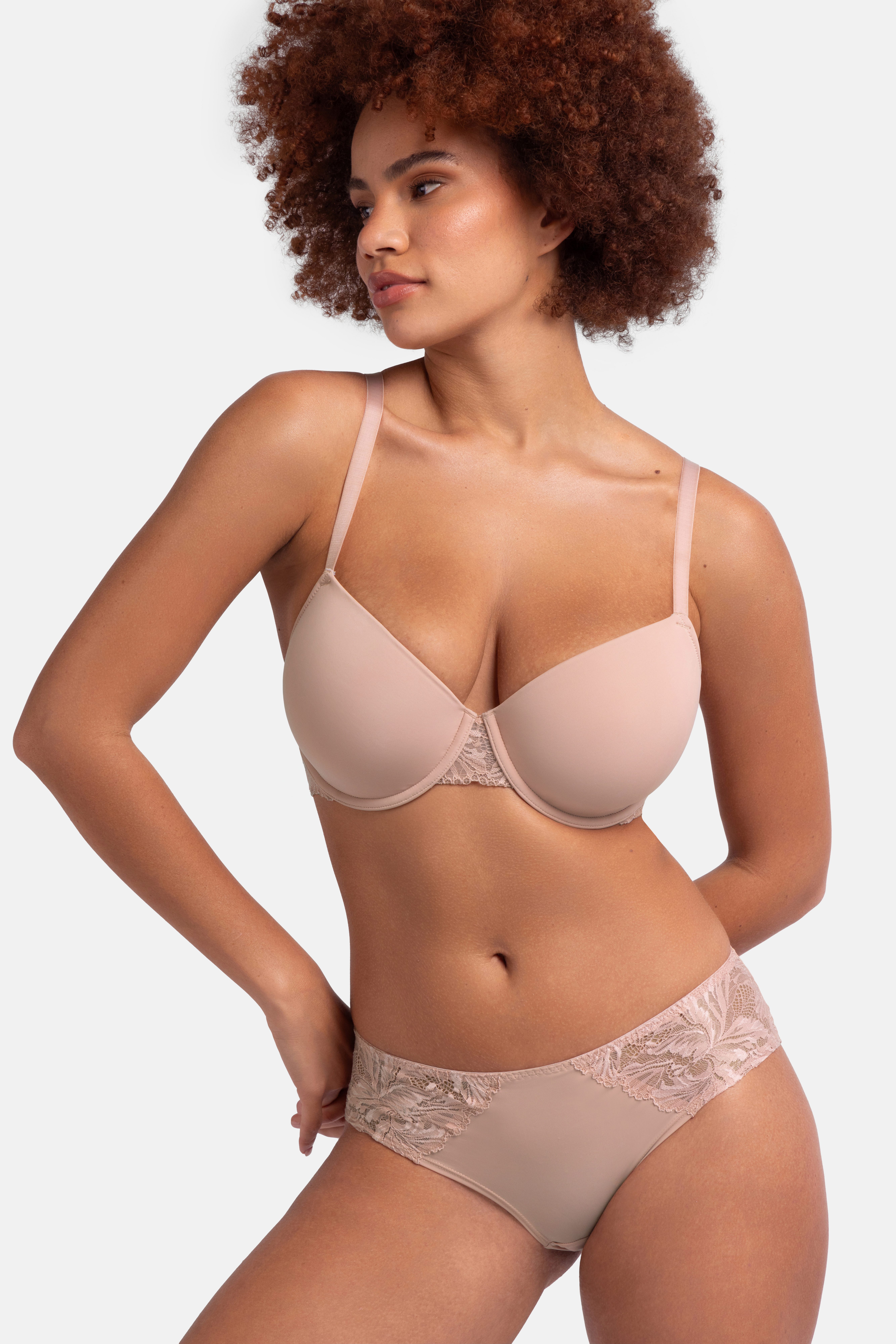 Dorina Schalen-BH Nadia (2er Pack) Curves, mit Power-Mesh, Spitze, vorgeformte Cups