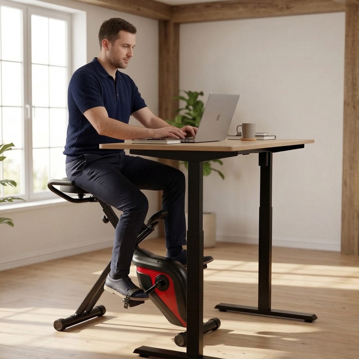 PeakPower Heimtrainer Heimtrainer für Tisch, Klappbar für Alt und Jung, niedriger Einstieg
