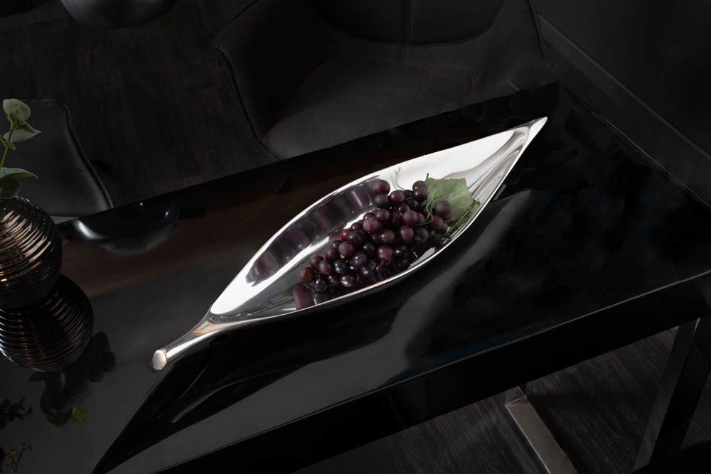 riess-ambiente Dekoschale SILVER LEAF 41cm silber, Wohnzimmer · Obst · Schl günstig online kaufen