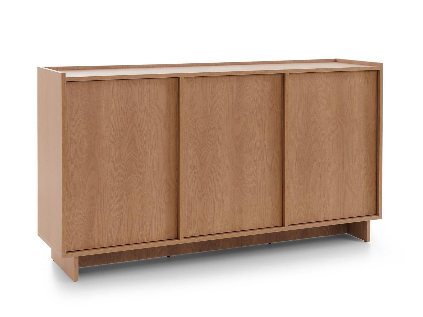 Compleo Kommode japandi KELLOS, Sideboard mit 3 Türen, Minimalistisches Design