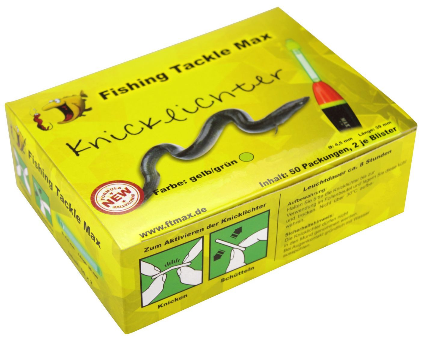 Fishing Tackle Max Knicklicht FTM Knicklicht Standard 4,5x39mm - 100 Knicklichter