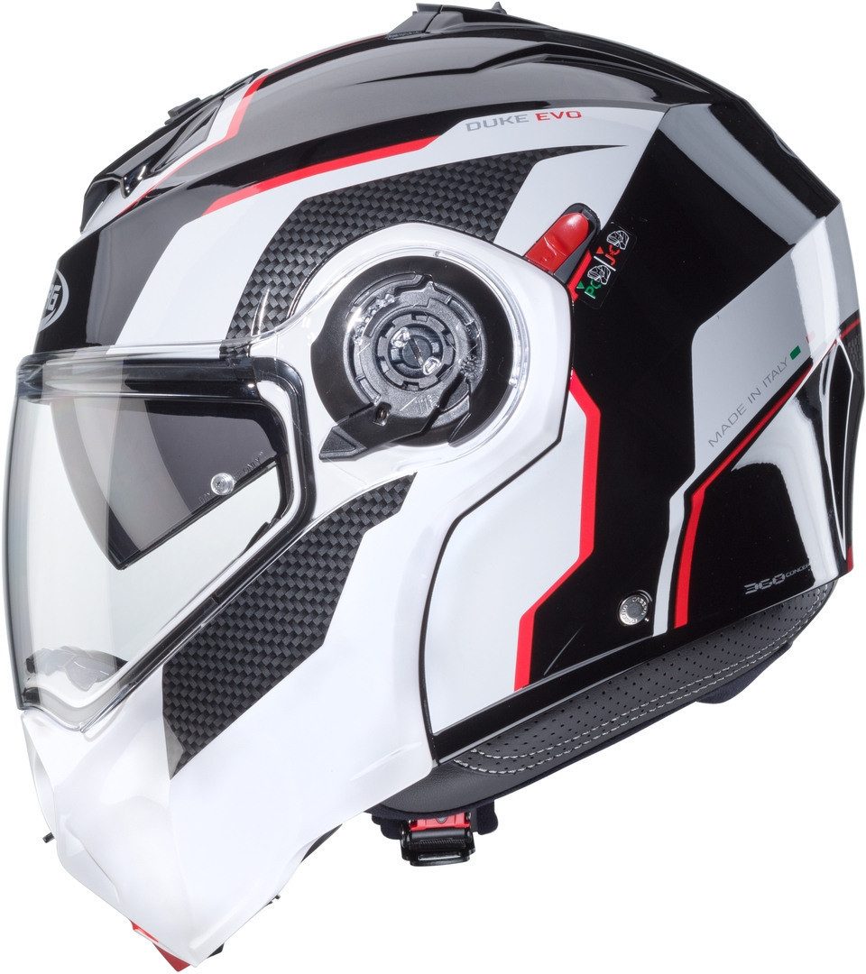 Caberg Motorradhelm Duke Evo Move Klapphelm, vorbereitet für Kommunikationssystem,integriertes Sonnenvisier
