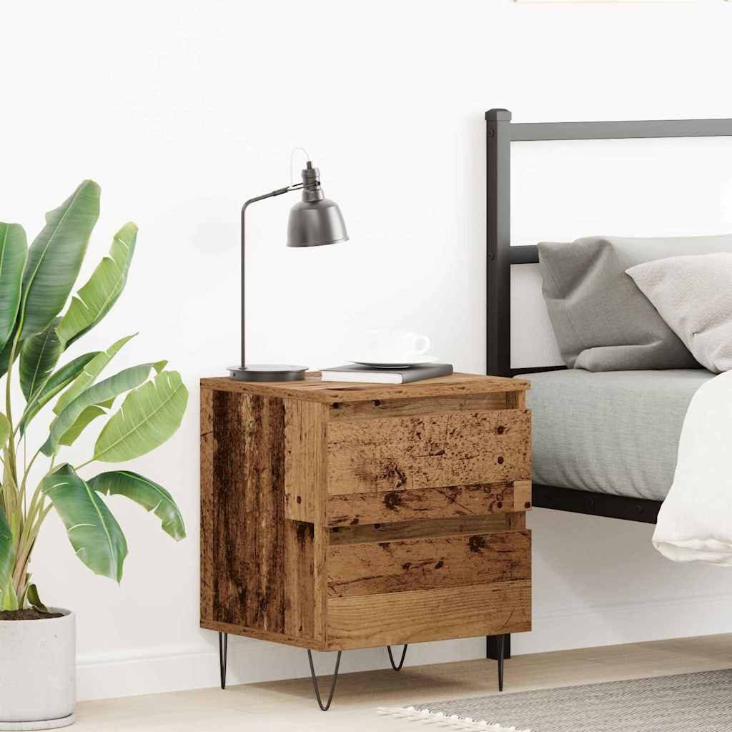 vidaXL Nachttisch Nachttisch Altholz 40 x 35 x 50 cm Holzwerkstoff (1-St)