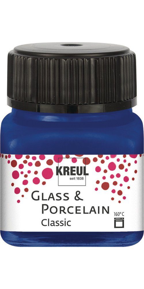 Kreul Bastelfarbe Glass & Porcelain Classic, 20 ml Royalblau