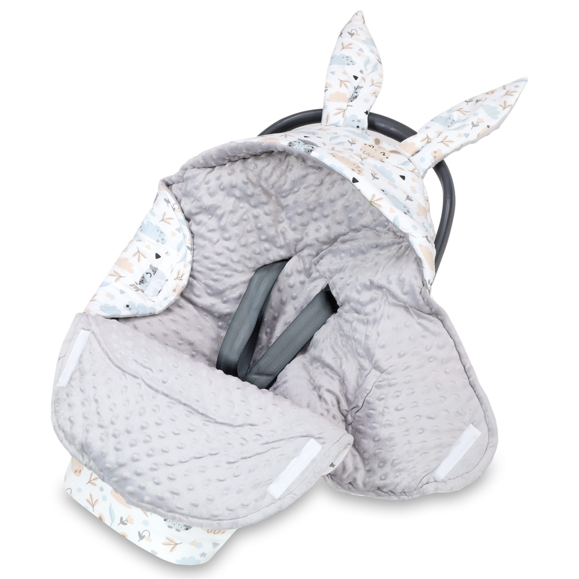 Einschlagdecke Minky babyschale kinderwagen - 80x87 cm babydecke für Kinderautositz