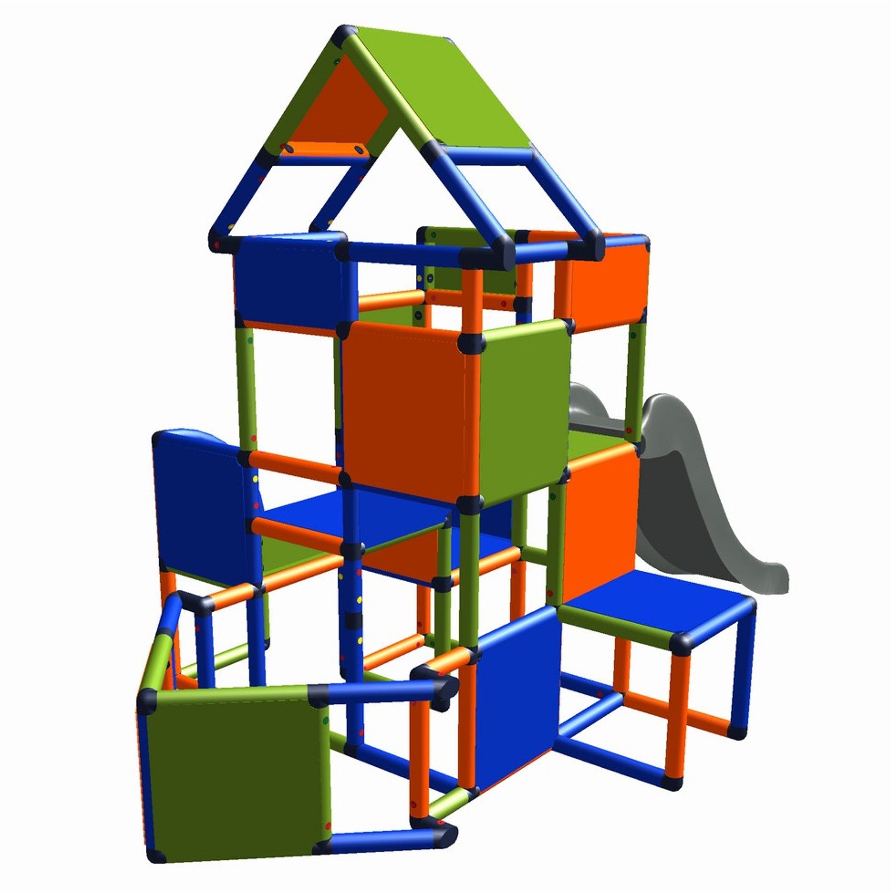 move and stic LISA großer Turm mit Rutsche Konstruktions-Spielset, In- und Outdoor