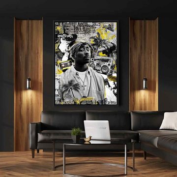 DOTCOMCANVAS® Leinwandbild West Coast Legend, Leinwandbild Tupac Shakur 2pac Makaveli US Rapper Portrait Street Art