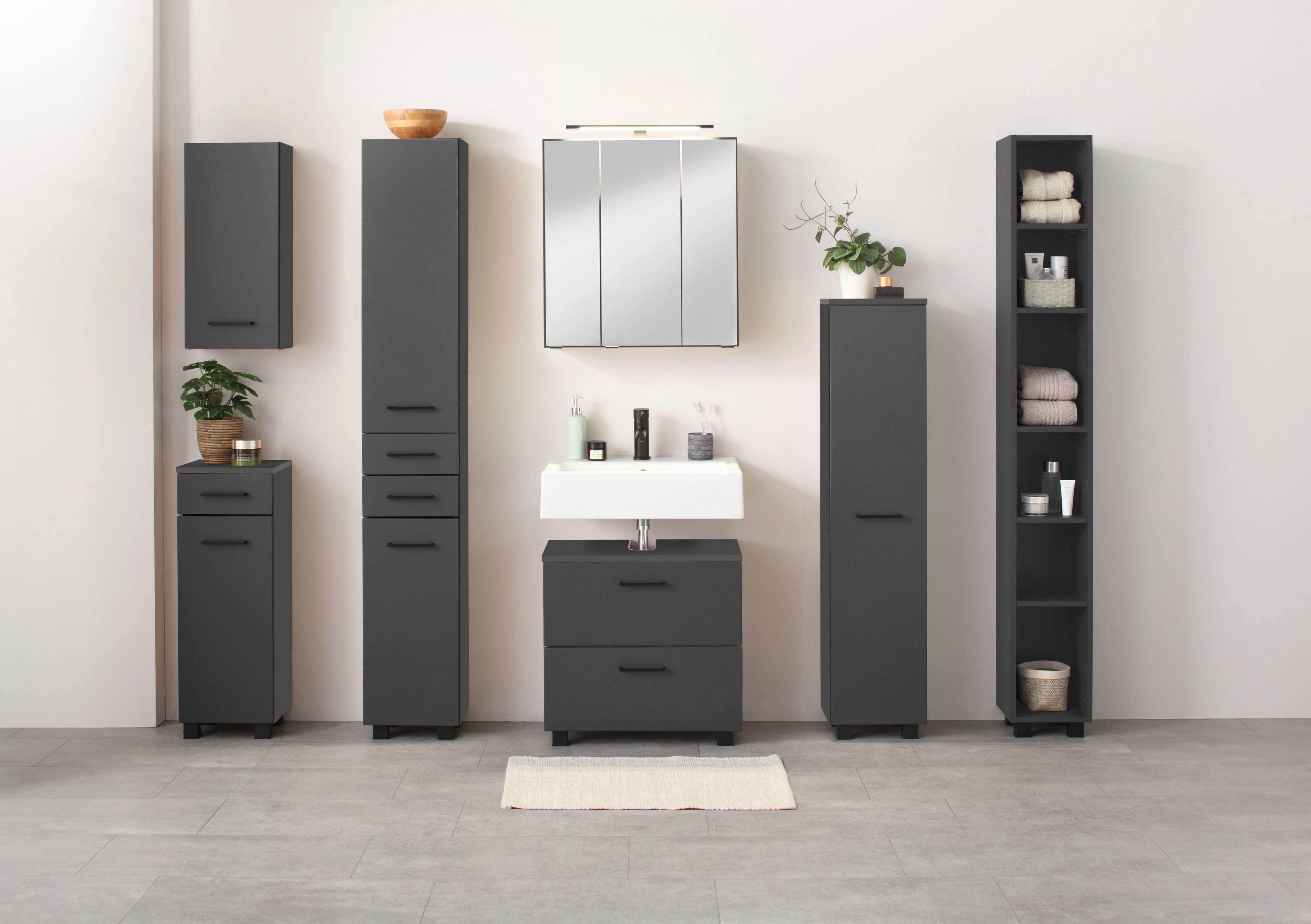 welltime Waschbeckenunterschrank Trento, verschiedene Ausführungen und Farb günstig online kaufen