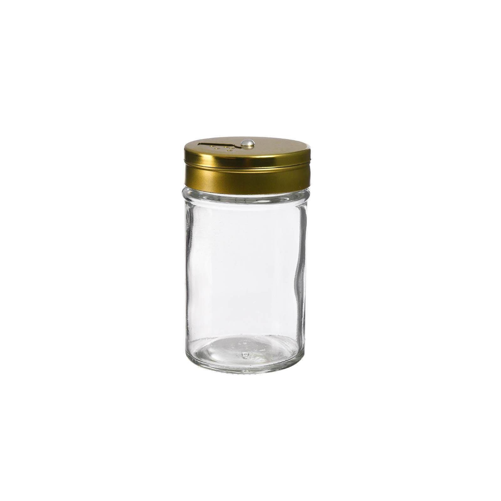 Depot Salz- / Pfefferstreuer Gewürzstreuer Chris, (Packung), aus Glas,  Weißblech, Ø 5 Zentimeter, H 8.5 Zentimeter