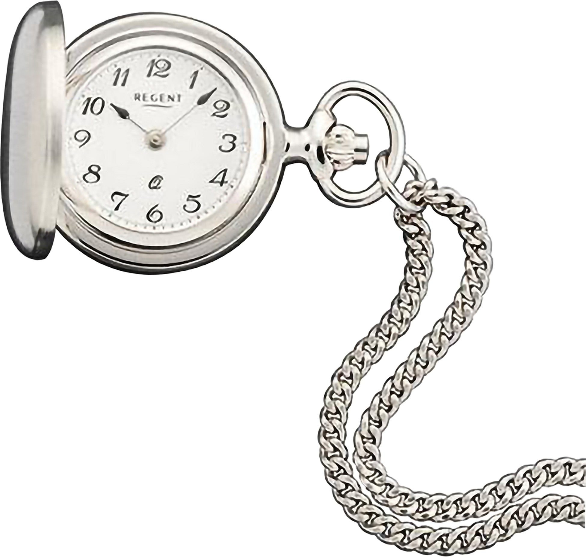 Regent Taschenuhr Regent Herren Taschenuhr Analog Gehäuse, (Analoguhr), Herren Taschenuhr rund, extra groß (ca. 26mm), Metall, Elegant