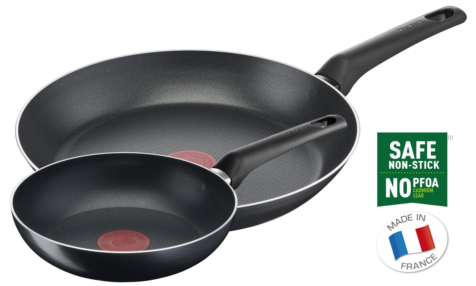 Tefal Pfannen-Set Simple Cook 2-teiliges Pfannenset, Aluminium (Set, 2 Pfannen)