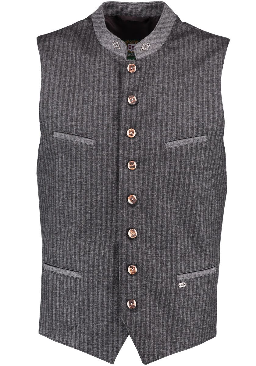 OS Trachten Trachtenweste Kruza Weste mit Stehkragen mit Zierteil