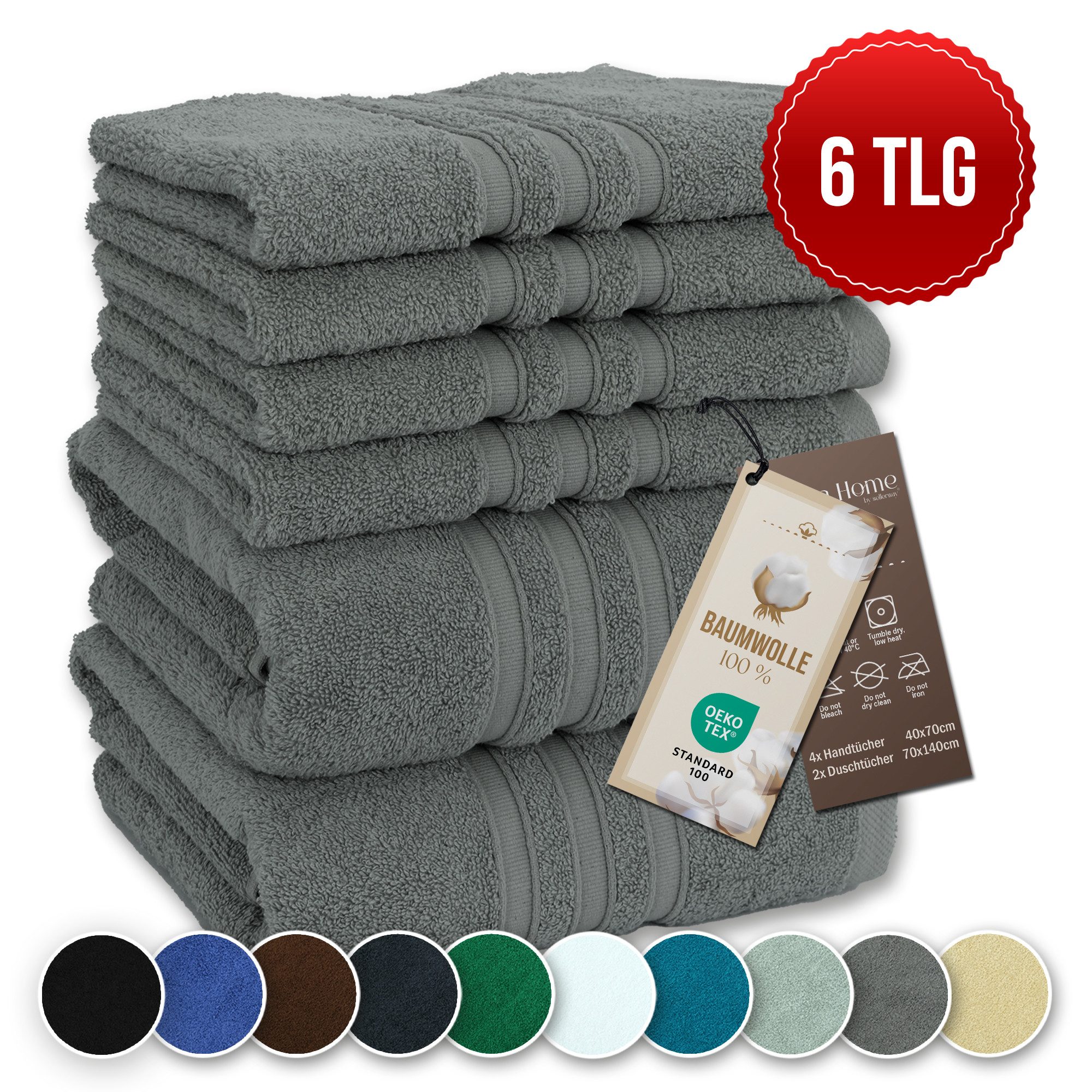 Veluna Home Badetücher Duschtücher Set, Duschtücher günstig online kaufen