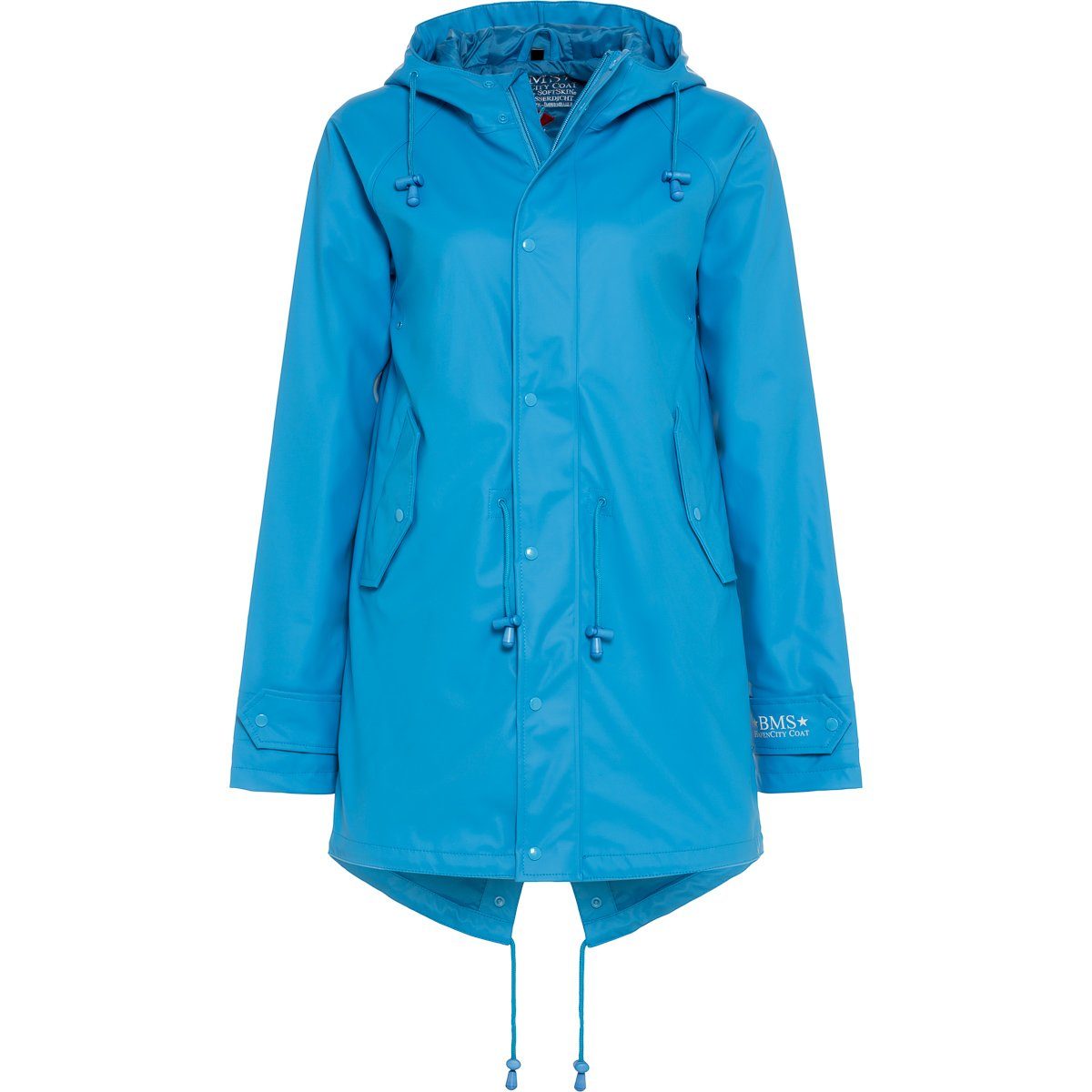 HafenCity Coat hellblau SoftSkin wasserdicht BMS << >> 100% Regenmantel