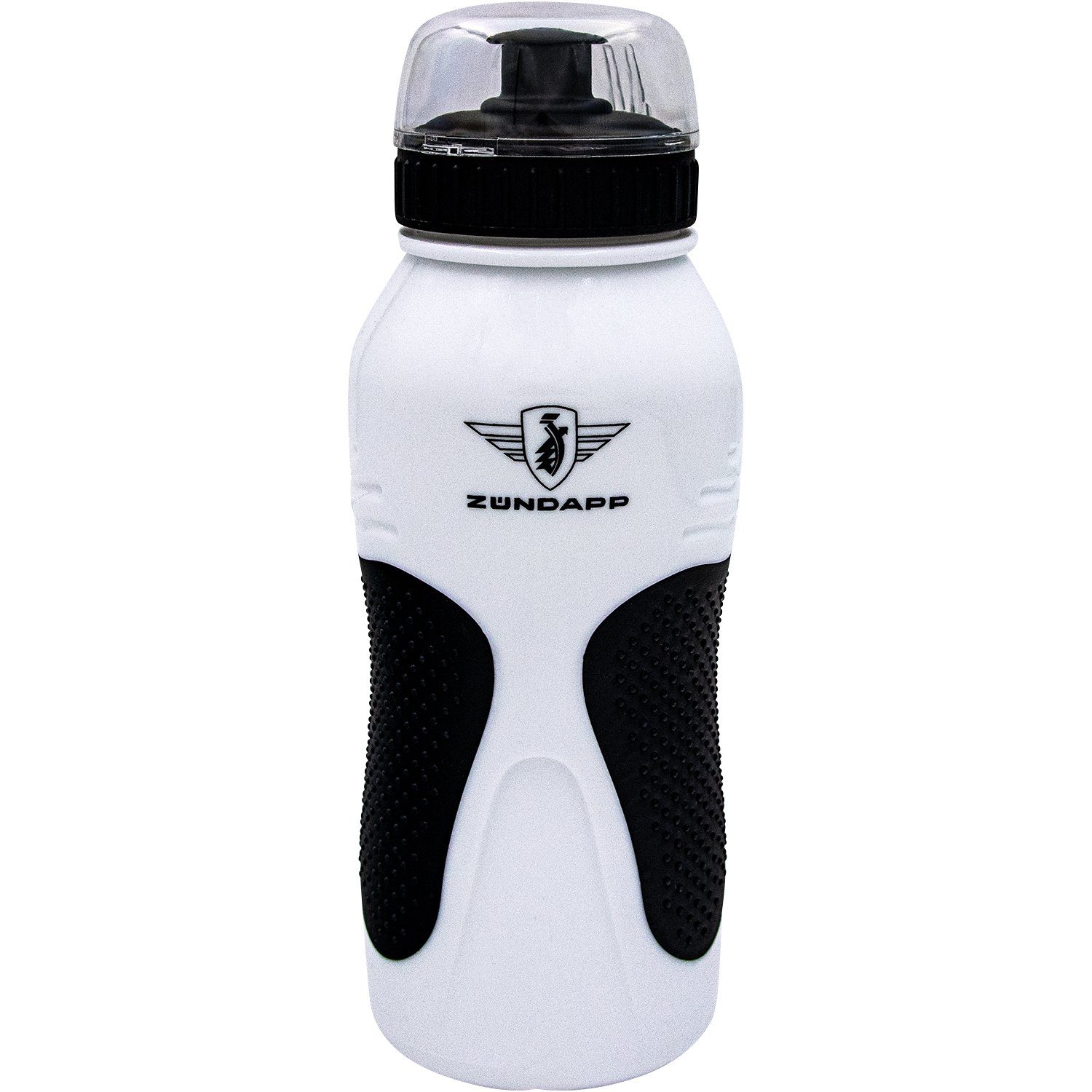 Zündapp Isolierflasche Trinkflasche, Non-Slip mit Schutzkappe Fahrrad Flasche Sport 0,6 l weiß