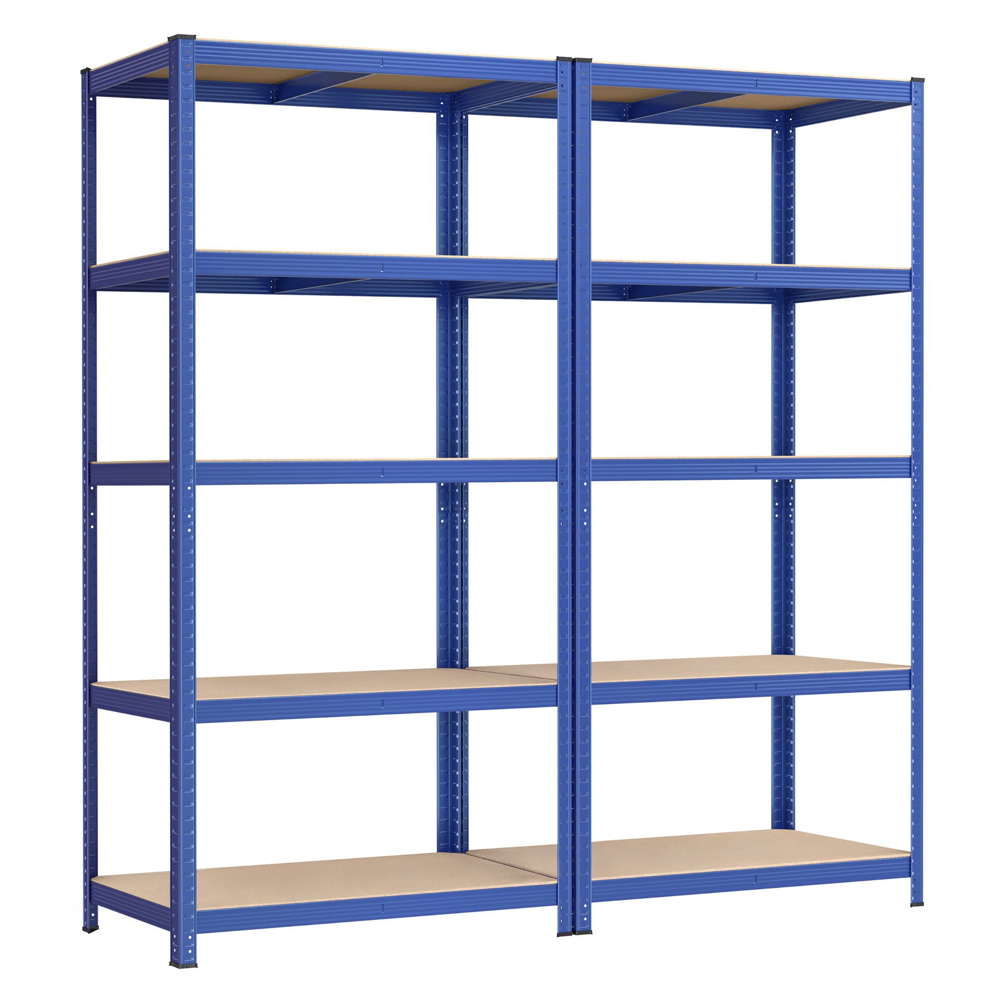 SONGMICS Schwerlastregal Lagerregale, 2-tlg., 200 x 100 x 50 cm, bis 875 kg belastbar und 5 verstellbare Ablagen
