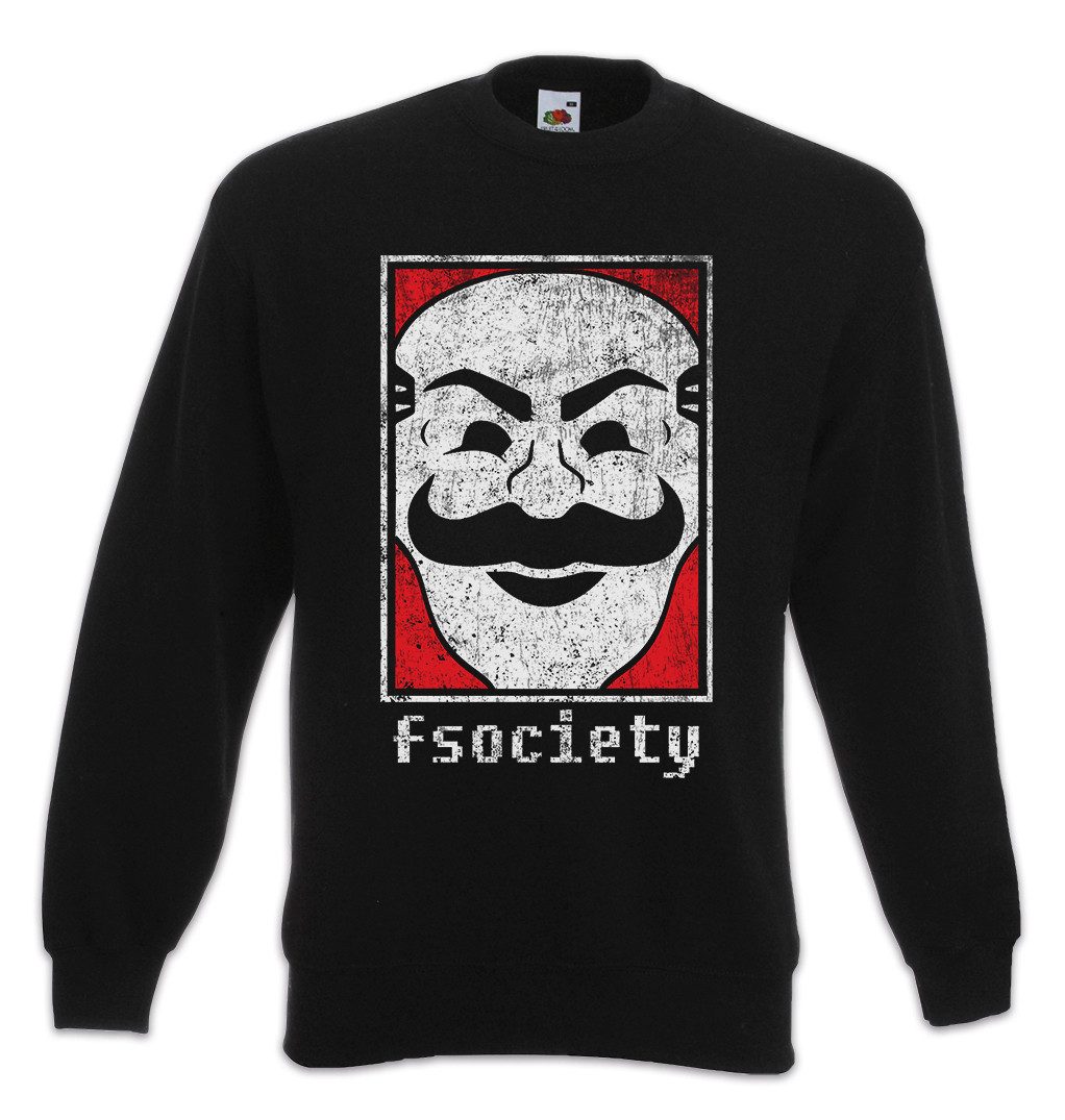 Sweatshirt Mr. Fsociety Logo Sweatshirt Symbol Robot Hacker Virus Wurm Malware E