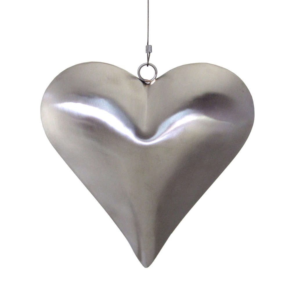 Gasper Hängedekoration Edelstahl HERZ, Herzhänger, Edelstahlherz 25cm. MATT.