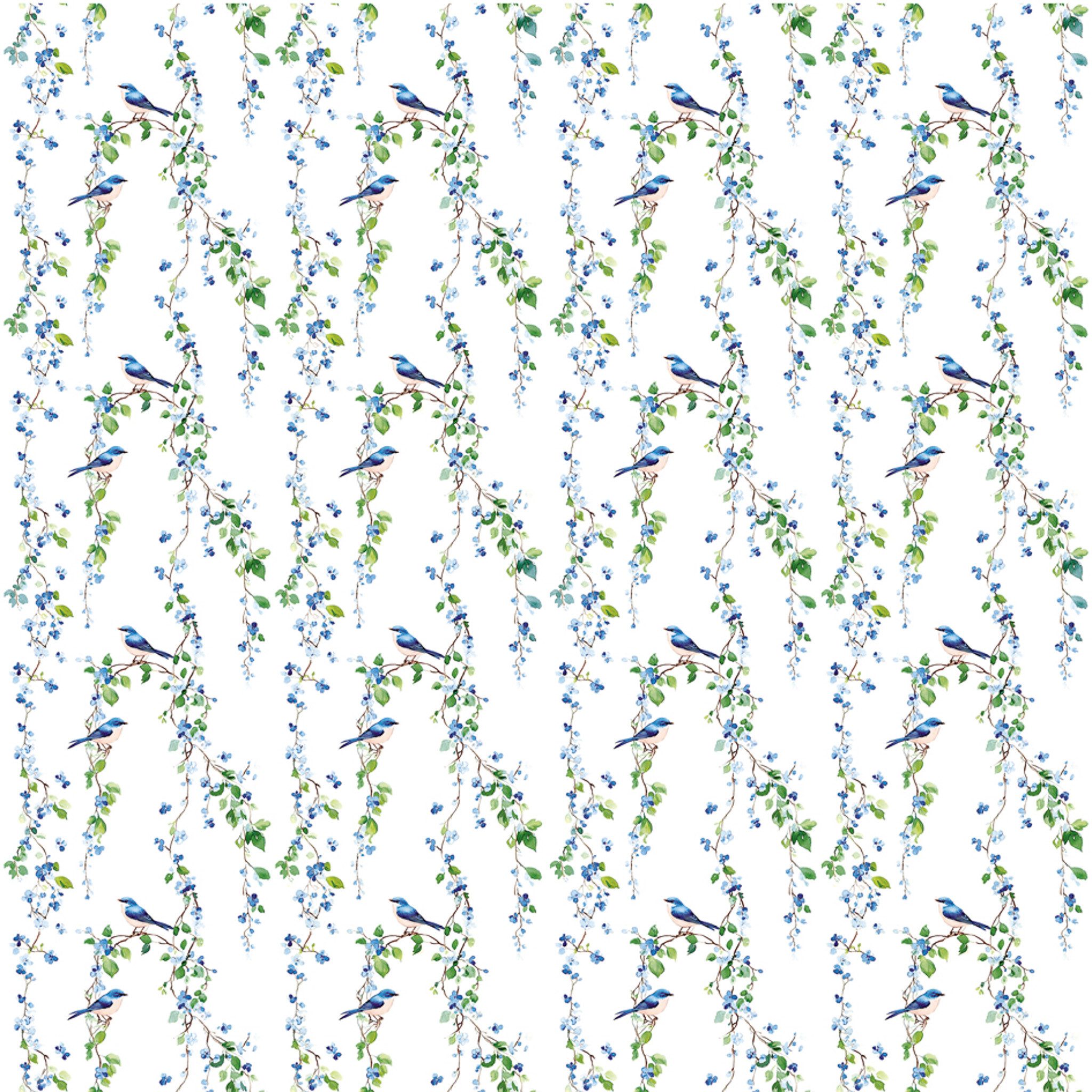 ti-flair Papierserviette, Servietten Papier 33x33cm 3-lag. mit Vögel & Blütenzweige 20 Stück