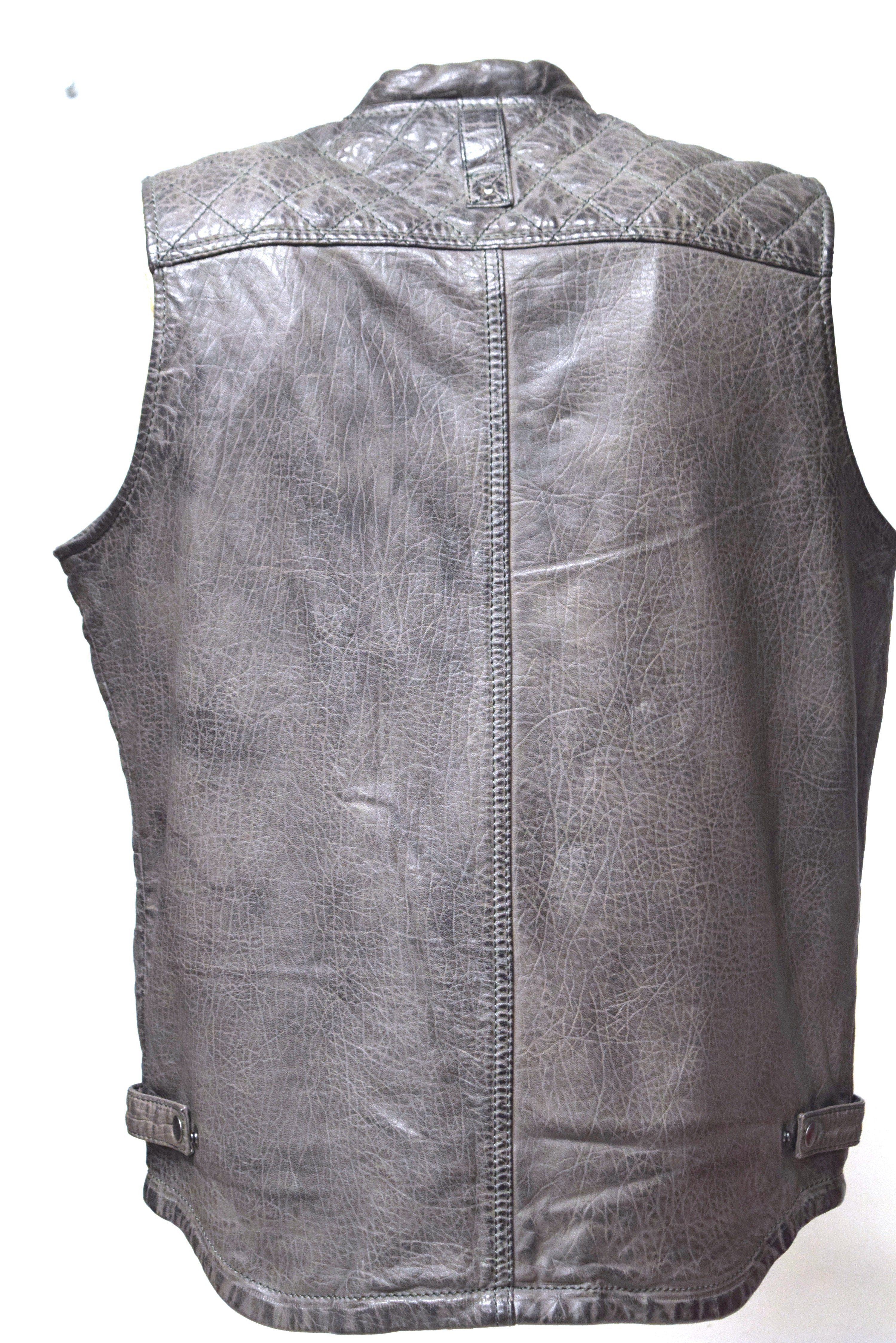 grau Leather Zimmert Fronttaschen, Lederweste Schwarz Nilo Cognac, praktische Braun,
